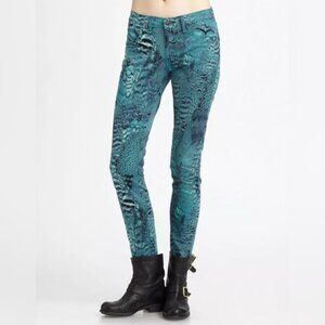 NWT rag &‎ bone/JEAN Peacock Feather Skinny Legging COTTON/ROICA W1503O026 Sz 26